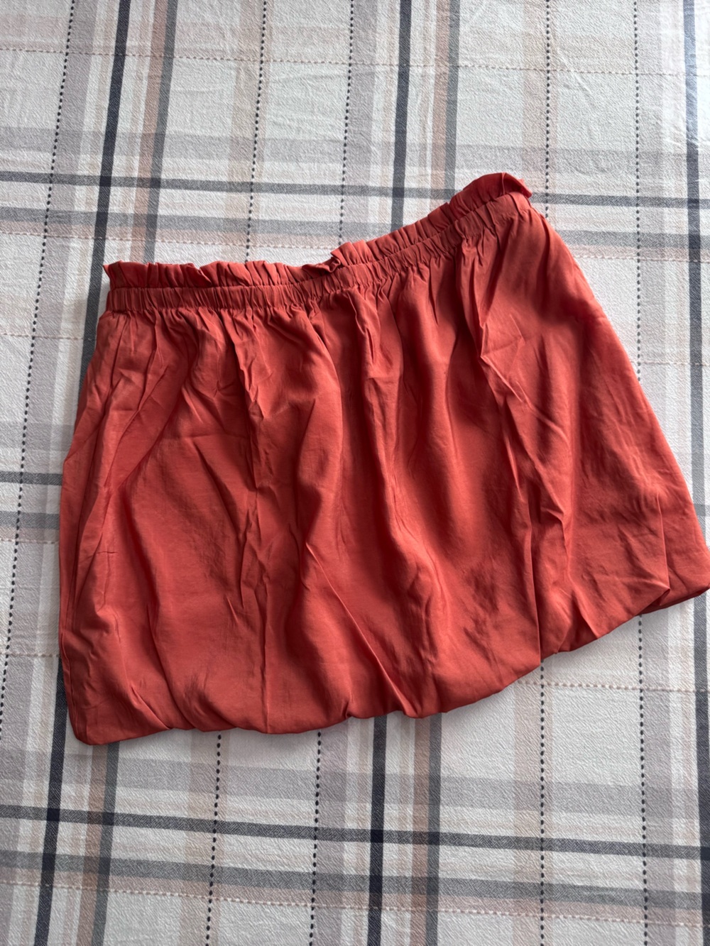 Burnt Orange Elastic-Waist Tank